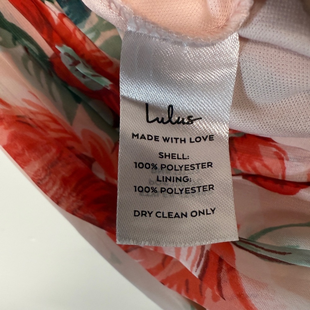 Garden Meandering Blush Floral Print Maxi Dress Size Small - Picture 9 of 9